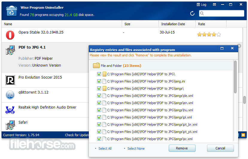 Wise Program Uninstaller 畫面截圖 3