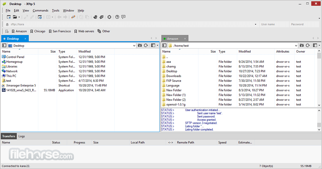 Xftp Free 8.0 Build 畫面截圖 1