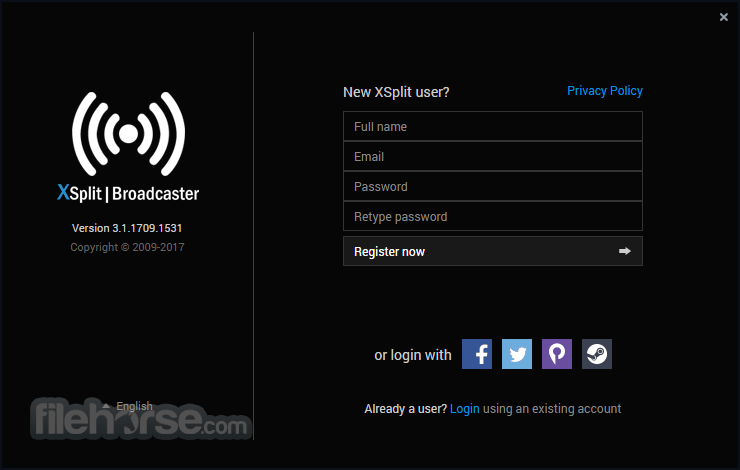 XSplit Broadcaster 畫面截圖 1