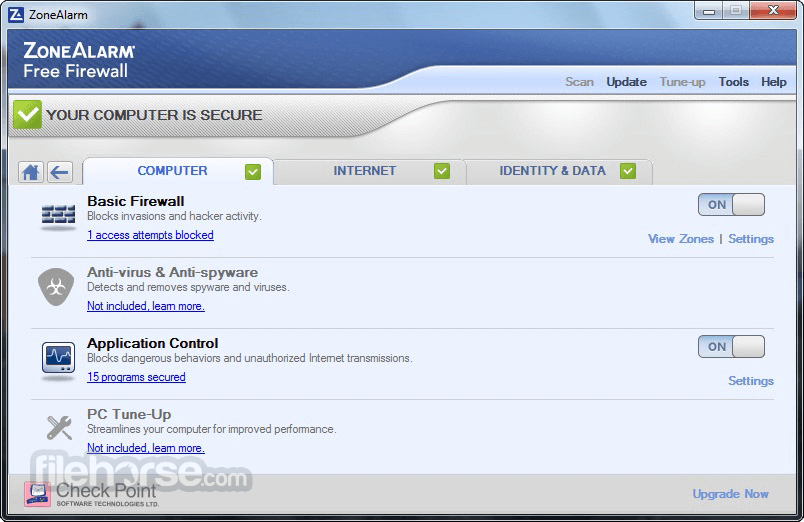 ZoneAlarm Free Firewall 畫面截圖 2