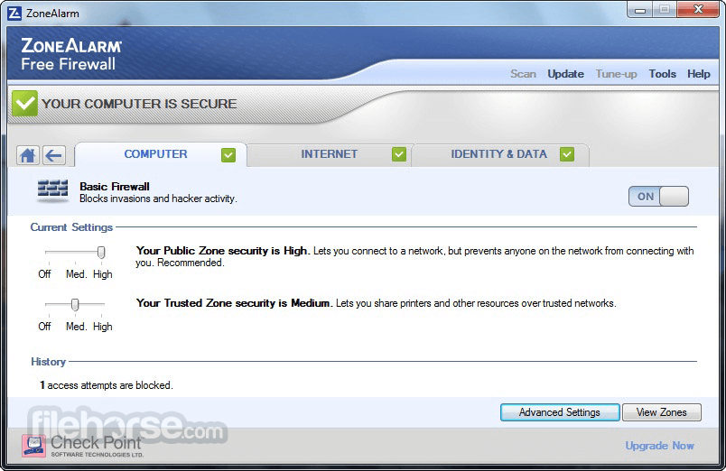ZoneAlarm Free Firewall 畫面截圖 4